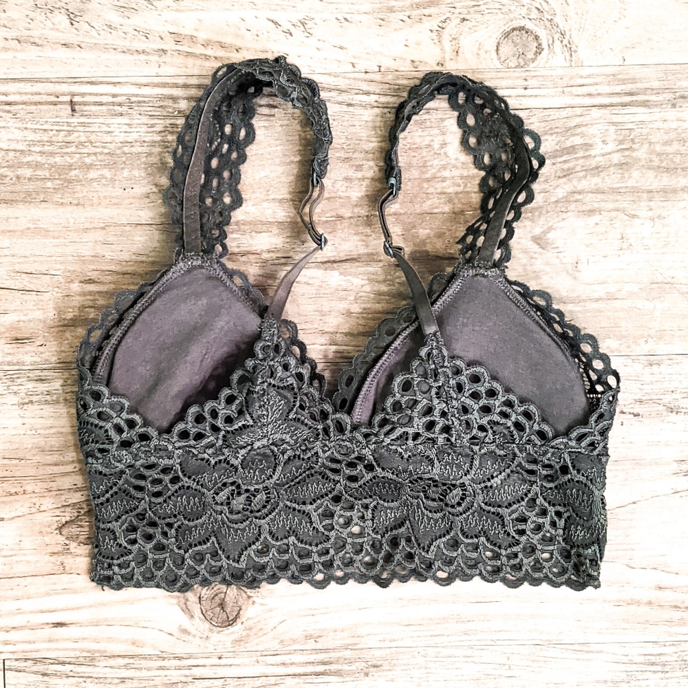Aerie Olive Green Lace Bralette - Picture 3 of 4